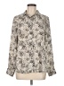 T Tahari 100% Polyester Animal Print Ivory Long Sleeve Blouse Size M - photo 1