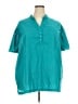 Liz & Me Teal Short Sleeve Blouse Size 3X - photo 1