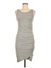 Leith Solid Gray Casual Dress Size M - photo 1