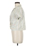 BCBGeneration Stripes Ivory Short Sleeve Blouse Size S - photo 5