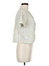 BCBGeneration Stripes Ivory Short Sleeve Blouse Size S - photo 4