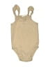 H&M 100% Cotton Solid Tan Short Sleeve Onesie 12-18 MO / 18 MO - photo 1