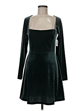 black long sleeve knit mini dress IONA LONG SLEEVE KNIT MINI DRESS