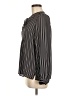 Ann Taylor LOFT 100% Polyester Stripes Black Long Sleeve Blouse Size M - photo 5