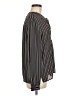 Ann Taylor LOFT 100% Polyester Stripes Black Long Sleeve Blouse Size M - photo 4