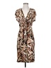 Unbranded Print Brown Casual Dress Size 2 (estimated) - photo 1