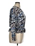 Jennifer Lopez Animal Print Blue 3/4 Sleeve Blouse Size XL - photo 4