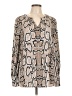CAbi Animal Print Ivory Long Sleeve Blouse Size L - photo 1