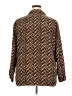 Fashion Bug 100% Polyester Chevron-herringbone Brown Long Sleeve Blouse Size 22 - 24 - photo 2