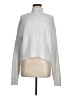 retrology Metallic Silver Turtleneck Sweater Size M - photo 1