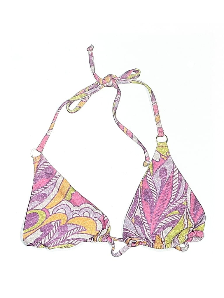 Pre-owned Becca Swimsuit Top Pink Print Pattern Swimwear
