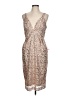 Jill Jill Stuart 100% Polyester Animal Print Tan Cocktail Dress Size 10 - photo 1