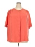 Assorted Brands 100% Polyester Orange Short Sleeve Blouse Size 28 - photo 1