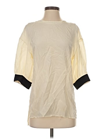 The Cause Collection 3/4 Sleeve Silk Top (view 1)