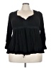 Torrid Black 3/4 Sleeve Blouse Size 4X Plus (4) - photo 1