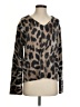 360 Cashmere 100% Cashmere Animal Print Brown Cashmere Pullover Sweater Size XS - photo 1