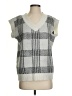 Shein Checkered-gingham Gray Sweater Vest Size 4 - photo 1