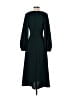 Zara 100% Polyester Solid Green Casual Dress Size XS - photo 2