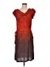 Monsoon 100% Viscose Red Casual Dress Size 6 - photo 1