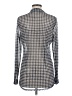 CAbi Houndstooth Gray Long Sleeve Button-Down Shirt Size M - photo 2