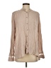 Free People 100% Rayon Tan Long Sleeve Blouse Size S - photo 1