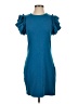 Express Solid Blue Casual Dress Size S - photo 1