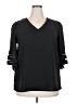 Unbranded 100% Polyester Black 3/4 Sleeve Blouse Size XXL - photo 1