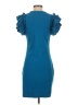 Express Solid Blue Casual Dress Size S - photo 2
