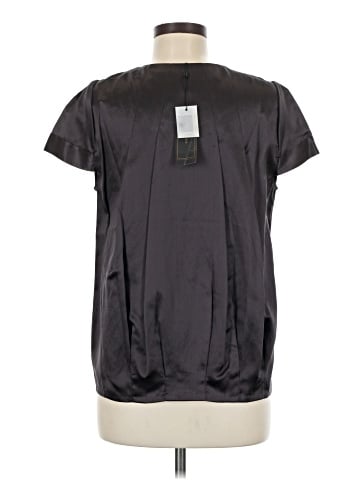 BCBGMAXAZRIA Short Sleeve Silk Top (view 2)