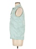 L.L.Bean Solid Teal Sleeveless Button-Down Shirt Size M - photo 5