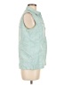 L.L.Bean Solid Teal Sleeveless Button-Down Shirt Size M - photo 4