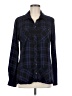 CAbi 100% Rayon Plaid Blue Long Sleeve Button-Down Shirt Size M - photo 1