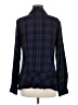CAbi 100% Rayon Plaid Blue Long Sleeve Button-Down Shirt Size M - photo 2