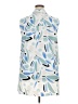 Alfani Blue Sleeveless Button-Down Shirt Size XXL - photo 2