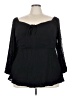 Torrid 100% Rayon Black 3/4 Sleeve Blouse Size 3X Plus (3) - photo 1
