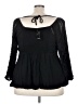 Torrid 100% Rayon Black 3/4 Sleeve Blouse Size 3X Plus (3) - photo 2