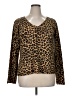 Josephine Chaus 100% Acrylic Animal Print Brown Pullover Sweater Size XL - photo 1
