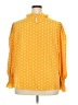 Shein Curve Polka Dots Yellow Long Sleeve Blouse Size 18 Plus (3) - photo 2