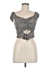 Urban Romantics 100% Rayon Ivory Short Sleeve Top Size M - photo 1