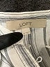 Ann Taylor LOFT 100% Rayon Stripes Silver White Long Sleeve Blouse Size S - photo 7