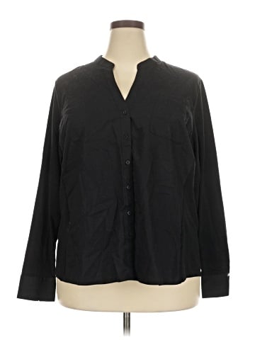 Calvin Klein 3/4 Sleeve Button-Down Shirt (view 1)