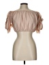 Shein 100% Polyester Tan Short Sleeve Blouse Size L - photo 1
