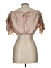 Shein 100% Polyester Tan Short Sleeve Blouse Size L - photo 2