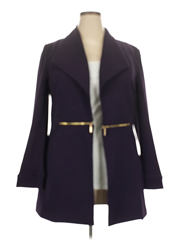Pre-owned Black Label By Evan Picone Coat In Purple