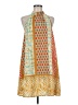 Shein 100% Polyester Print Orange Casual Dress Size 8 - 10 - photo 1