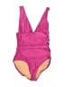 J.Crew Color Block Pink One Piece Swimsuit Size 10 - photo 1