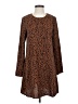 Glamorous 100% Polyester Animal Print Brown Casual Dress Size 2 - photo 1