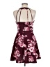 B. Smart Floral Burgundy Cocktail Dress Size 9 - photo 2