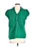 One Step Up Green Short Sleeve Blouse Size 1X - photo 1