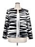NIPON BOUTIQUE Stripes Silver White Blazer Size 18 - photo 1